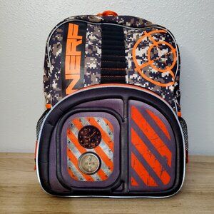 Nerf Backpack Orange Brown Black with Slots to hold Nerf Bullets Kids